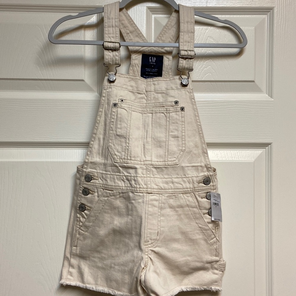NWT size 8 girl gap shirt overalls
